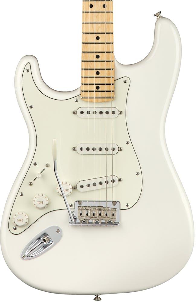 Fender Player Stratocaster Left Handed w/ Maple Fretboard in Polar White