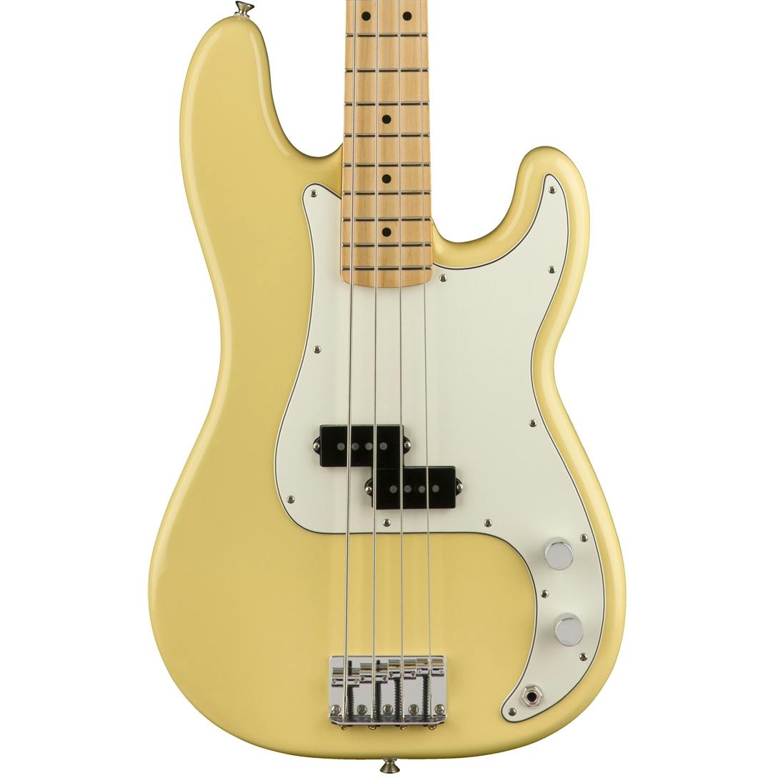 yellow bass guitar