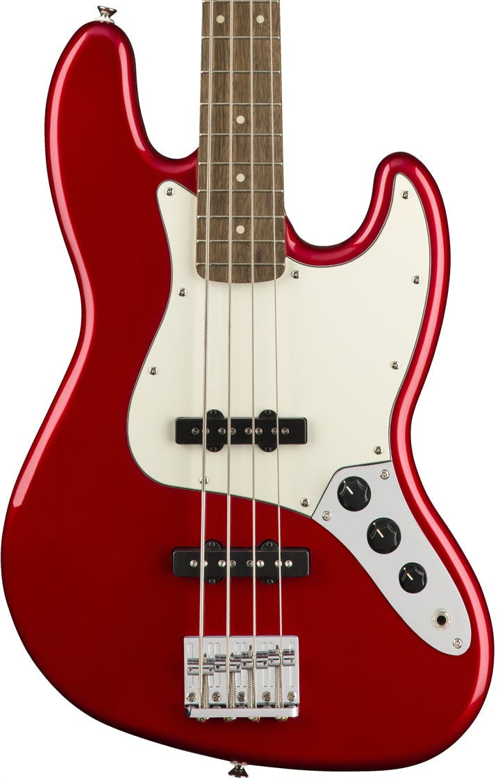 Squier Contemporary Jazz Bass in Metallic Red - Andertons Music Co.