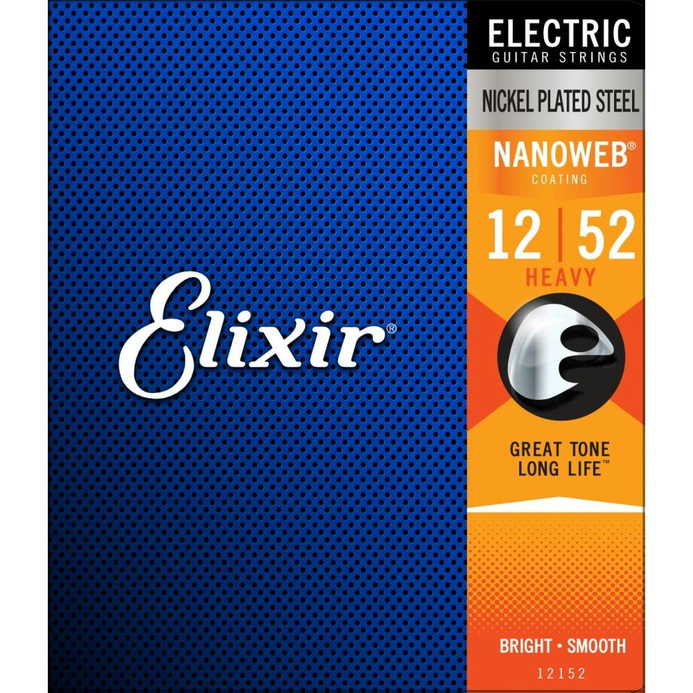 Elixir Nanoweb Nickel Heavy Electric Guitar Strings 12-52
