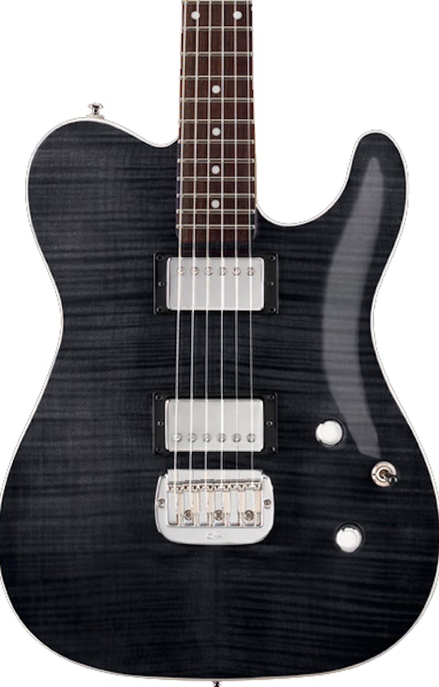 G&L Tribute ASAT Deluxe Carved Top in Trans Black
