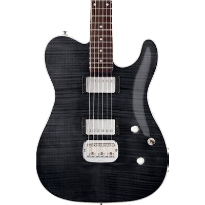 G&L Tribute ASAT Deluxe Carved Top in Trans Black