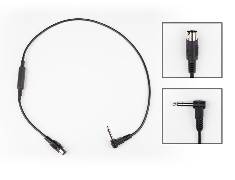 Strymon MIDI-EXP Cable - Straight MIDI Connector & Right Angle 1/4" TRS Jack Connector
