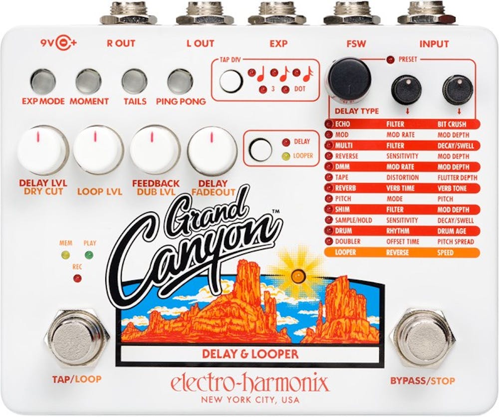 Electro Harmonix Grand Canyon multi function delay and looper pedal