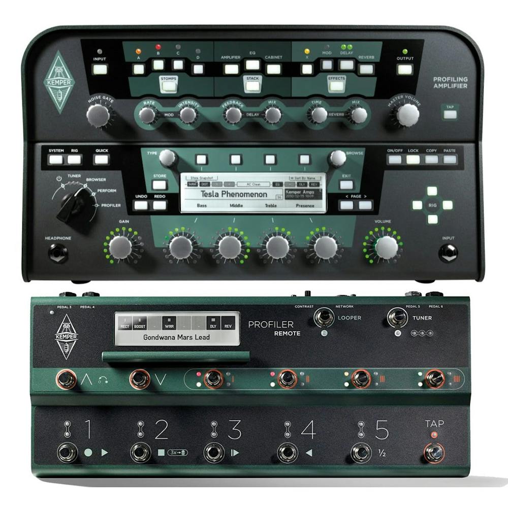 Kemper Profiling Amp PowerHead in Black With Remote Footswitch