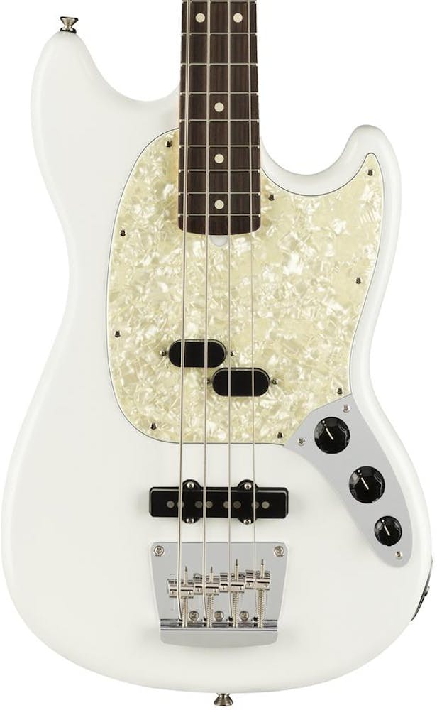 Fender American Performer Mustang Bass in Arctic White