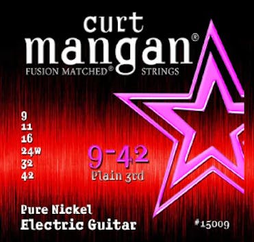 Curt Mangan Strings 9-42 Pure Nickel Wound Set Electric Guitar Strings