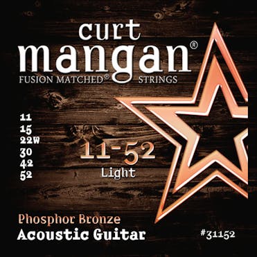 Curt Mangan Strings 11-52 Phosphor Bronze Light Acoustic Guitar Strings