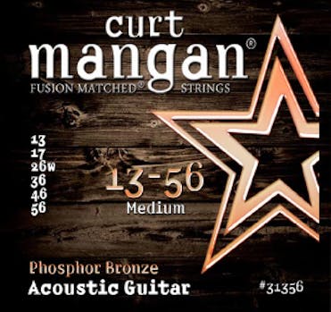 Curt Mangan Strings 13-56 PhosPhor Bronze Medium Acoustic Guitar Strings