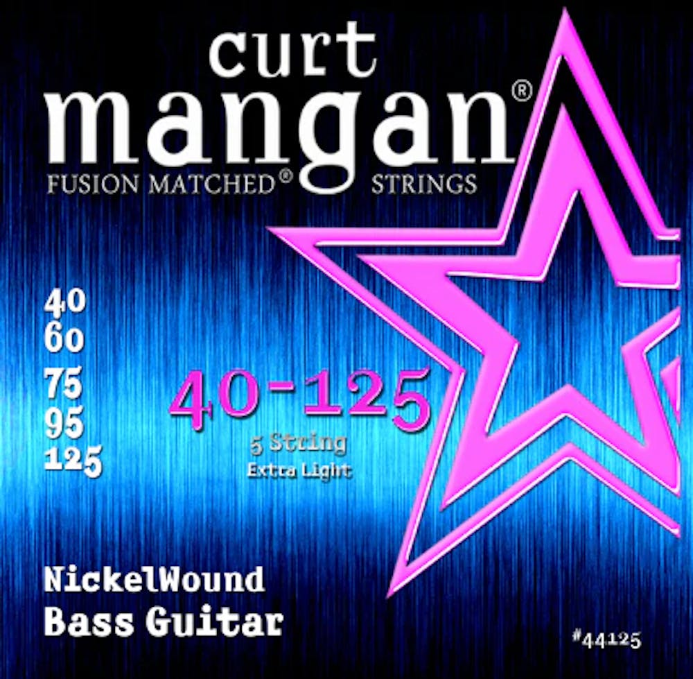Curt Mangan Strings 40-125 Nickel Wound Light 5-String Bass Strings