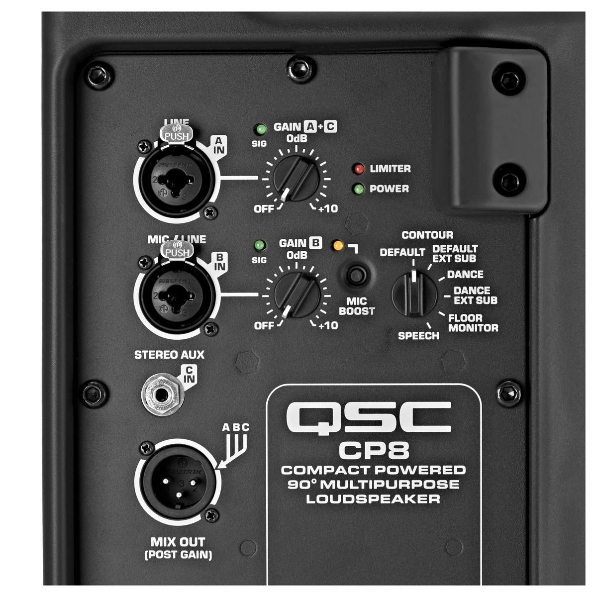 Qsc hot sale cp8 specs