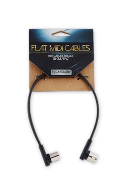 Rockboard Flat MIDI Cable - 30 cm - Black