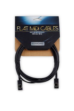 Rockboard Flat MIDI Cable - 9.8 ft. - Black