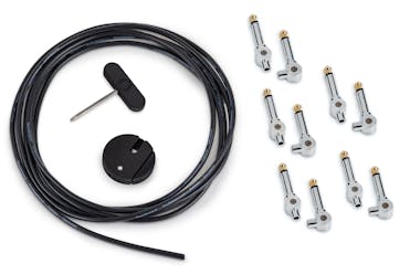 Rockboard PatchWorks Solderless Set - 10 Plug, 118" Cable, 1 Cutter ,1HexKey - Chrome