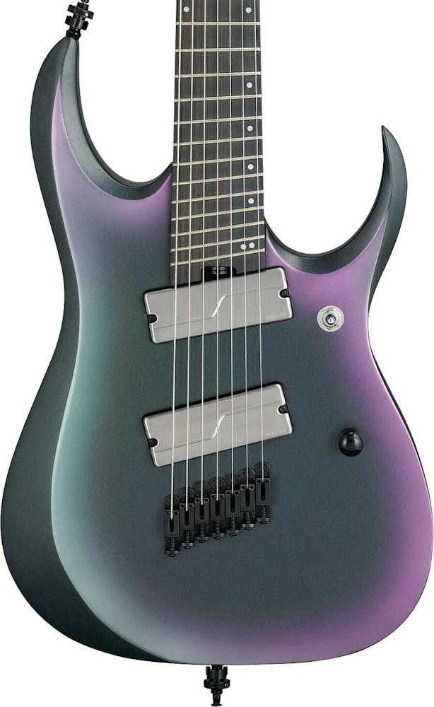 Ibanez Axion Label RGD71ALMS-BAM 7 String Electric Guitar In Black Aurora Burst Matte