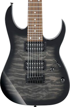 Ibanez GRG7221QA-TKS 7-String Electric Guitar In Transparent Black Sunburst