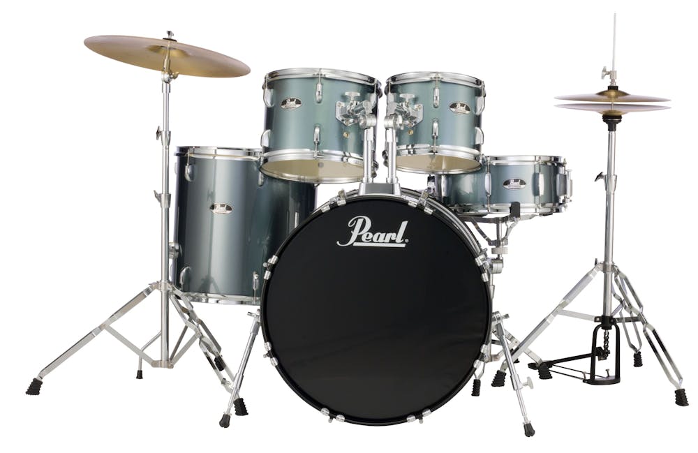 Pearl Roadshow Session kit 10, 12, 16, 22,14 Snare in Charcoal Metallic