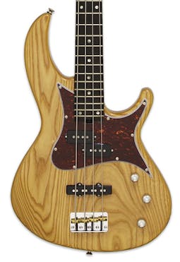 Aria 313-MK2 Solid Body Electric Bass Guitar in Open-Pore Natural