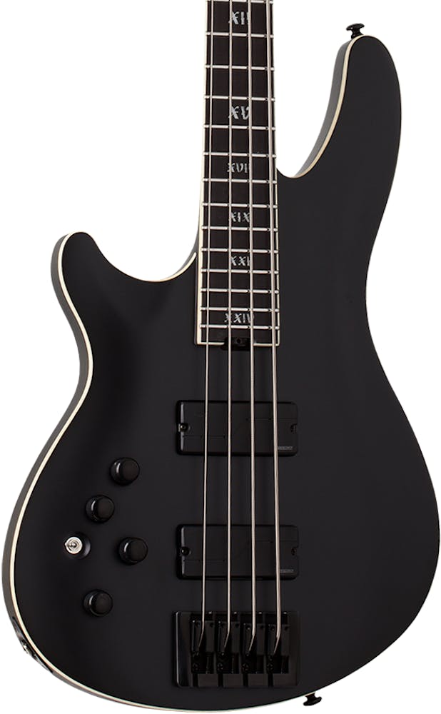 Schecter SLS Elite-4 Evil Twin Bass in Satin Black Left Handed