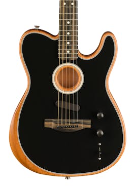 Fender American Acoustasonic Telecaster Acoustic/Electric Guitar in Black