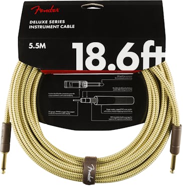 Fender Deluxe Series Instrument Cable Straight/Straight 18.6' in Tweed
