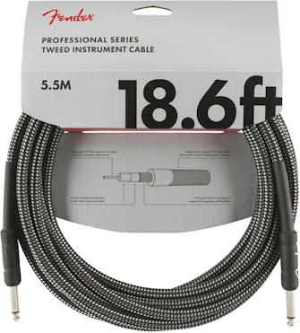 Fender Professional Series Instrument Cable 18.6' in Gray Tweed