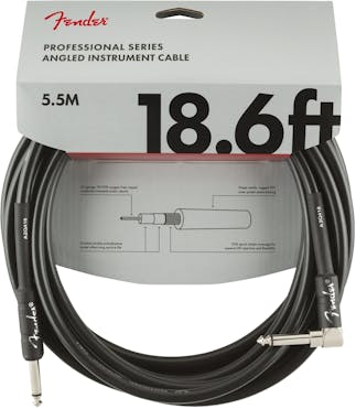 Fender Professional Series Instrument Cable Straight/Angle 18.6' in Black