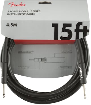 Fender Professional Series Instrument Cable Straight/Straight 15' in Black