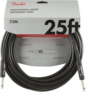Fender Professional Series Instrument Cable Straight/Straight 25' in Black
