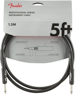 Fender Professional Series Instrument Cable Straight/Straight 5' in Black