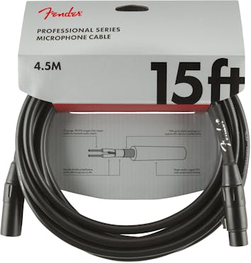 Fender Professional Series Microphone Cable 15' in Black