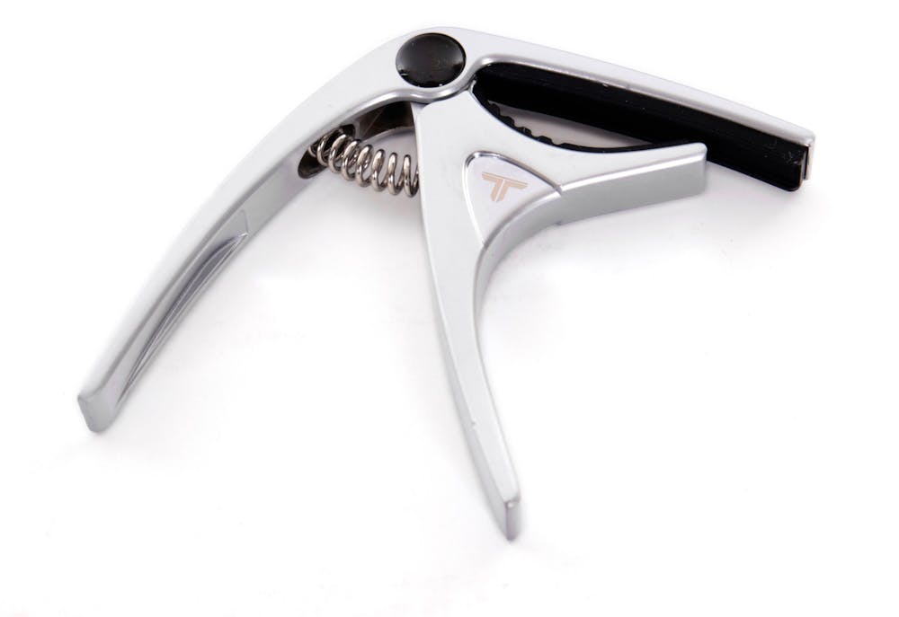 TourTech Quick Release Capo for Acoustic & Electric Guitars in Silver
