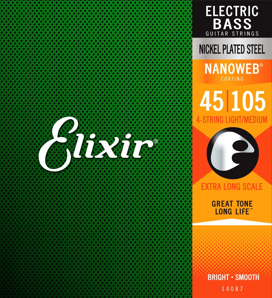 Elixir Bass Nanoweb 4 String Extra Long Light/Medium Strings 45-105