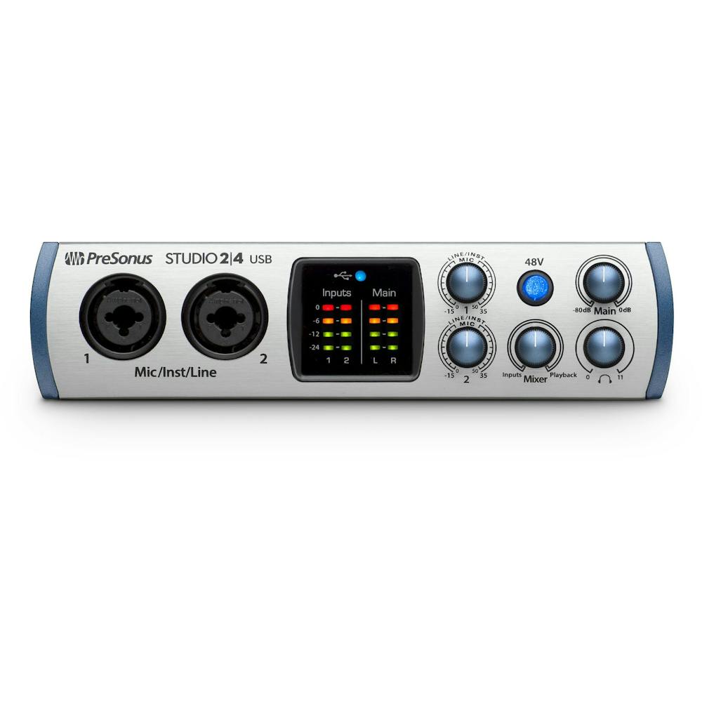 PreSonus Studio 24 - 2x2, 192 kHz, USB Audio & MIDI Interface - Andertons  Music Co.