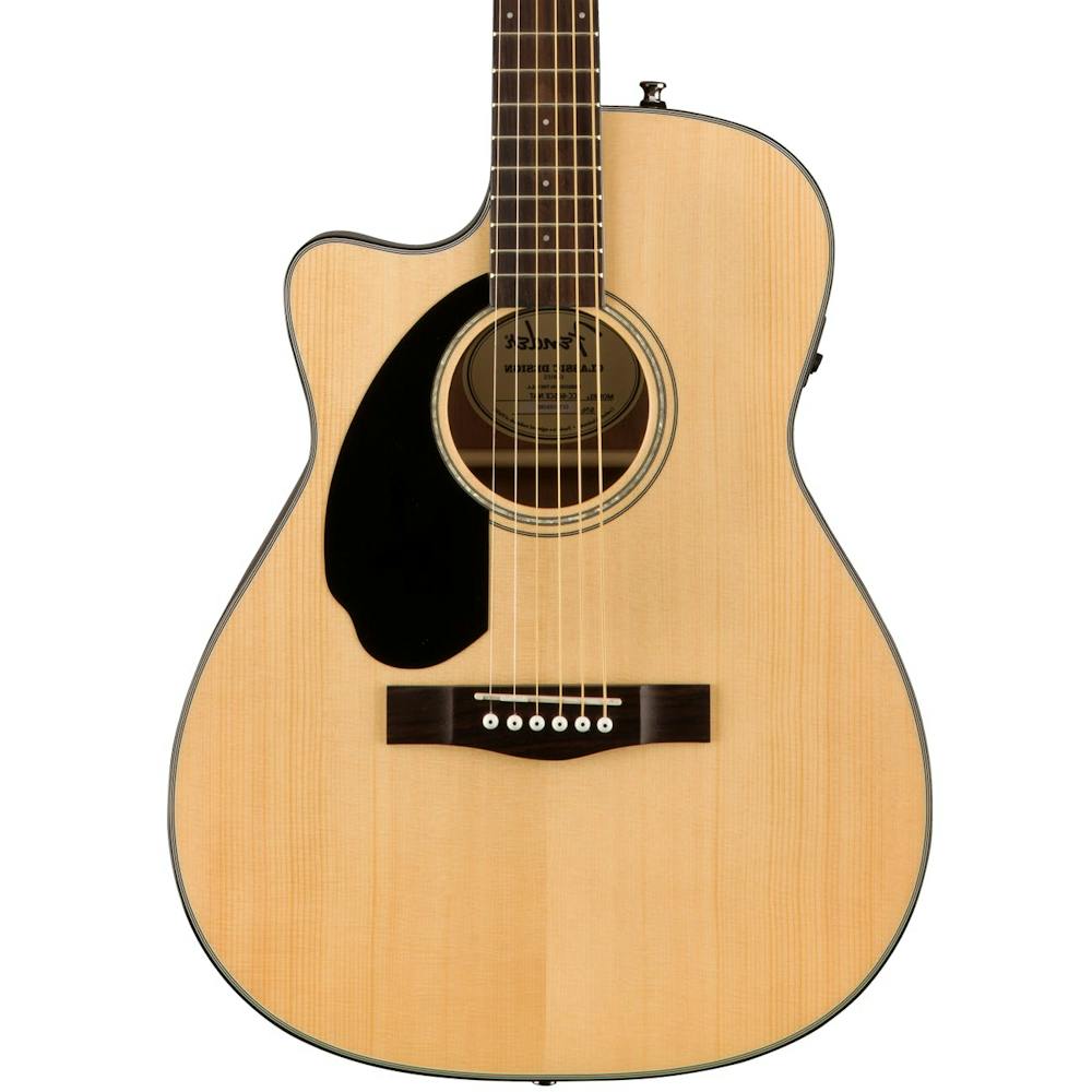 Fender CC60SCE Concert Sized Electro Acoustic Cutaway Guitar Natural Left Handed