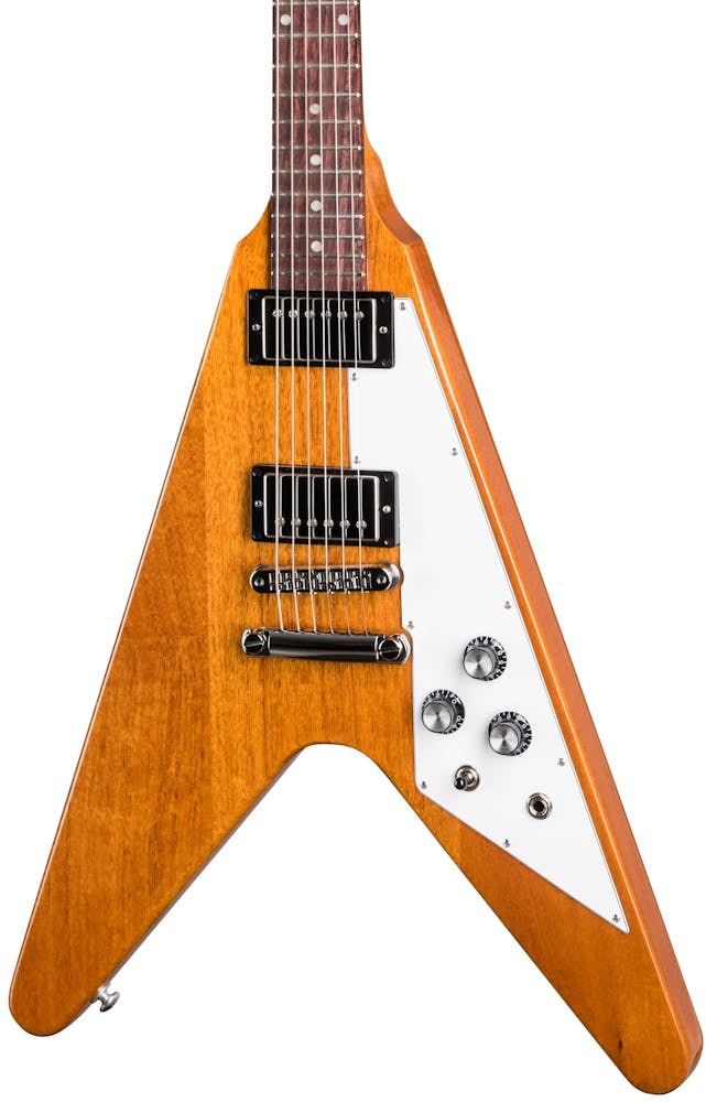Gibson USA Flying V Electric Guitar in Antique Natural