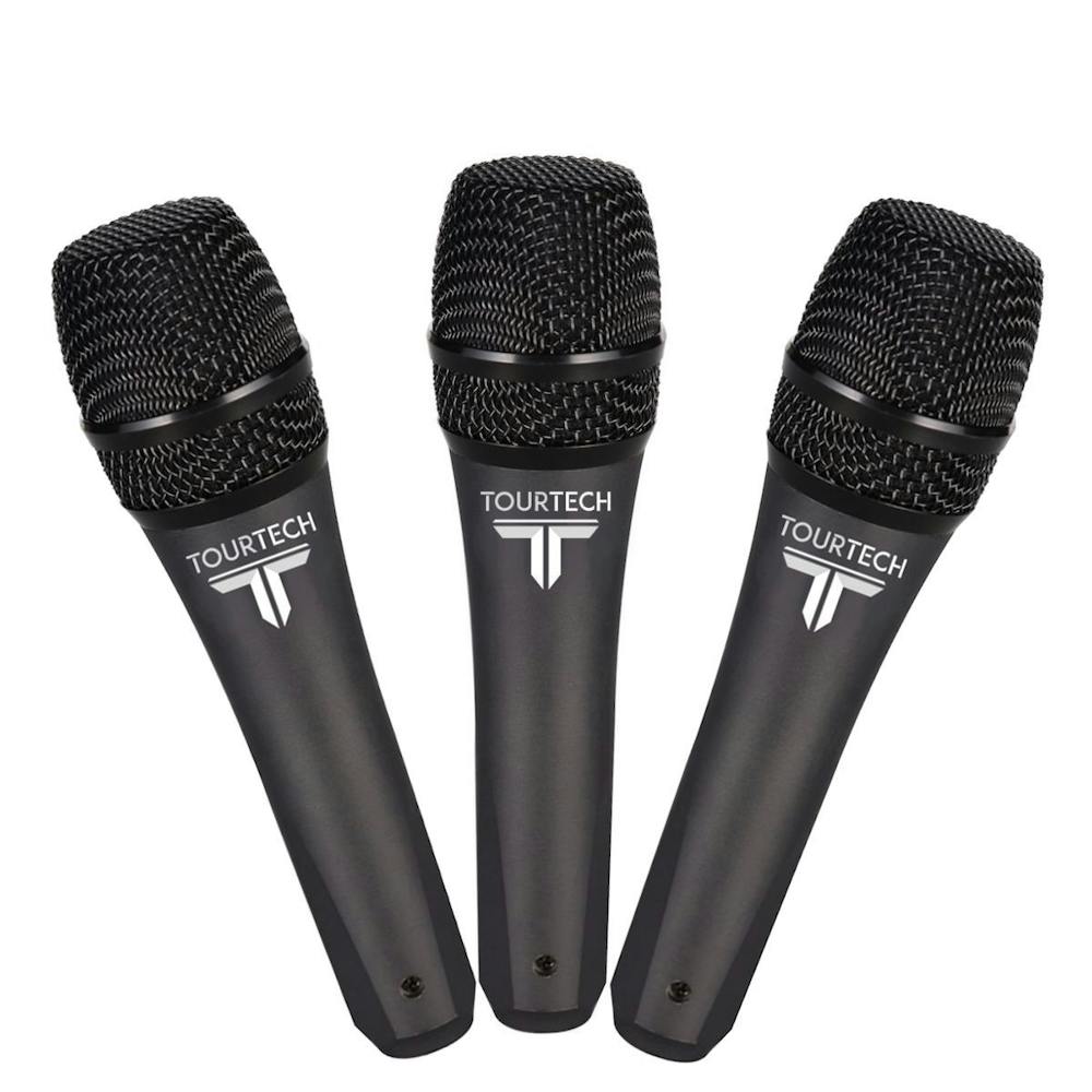 Tourtech VM50 Vocal Mic 3-Pack Bundle with Mic Stands