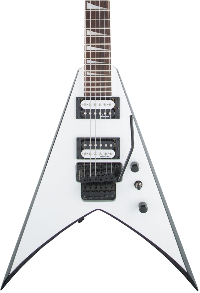 Jackson Guitar JS32 King V in White with Black Bevels and Amaranth Fretboard
