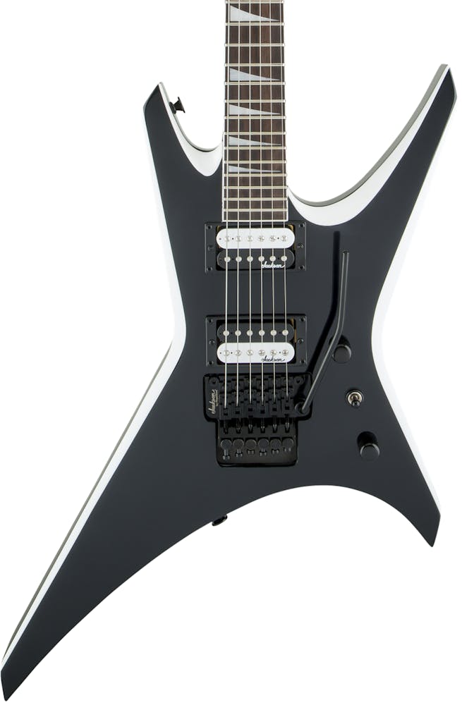 Jackson Guitar JS32 Warrior in Black with White Bevels and Amaranth Fretboard