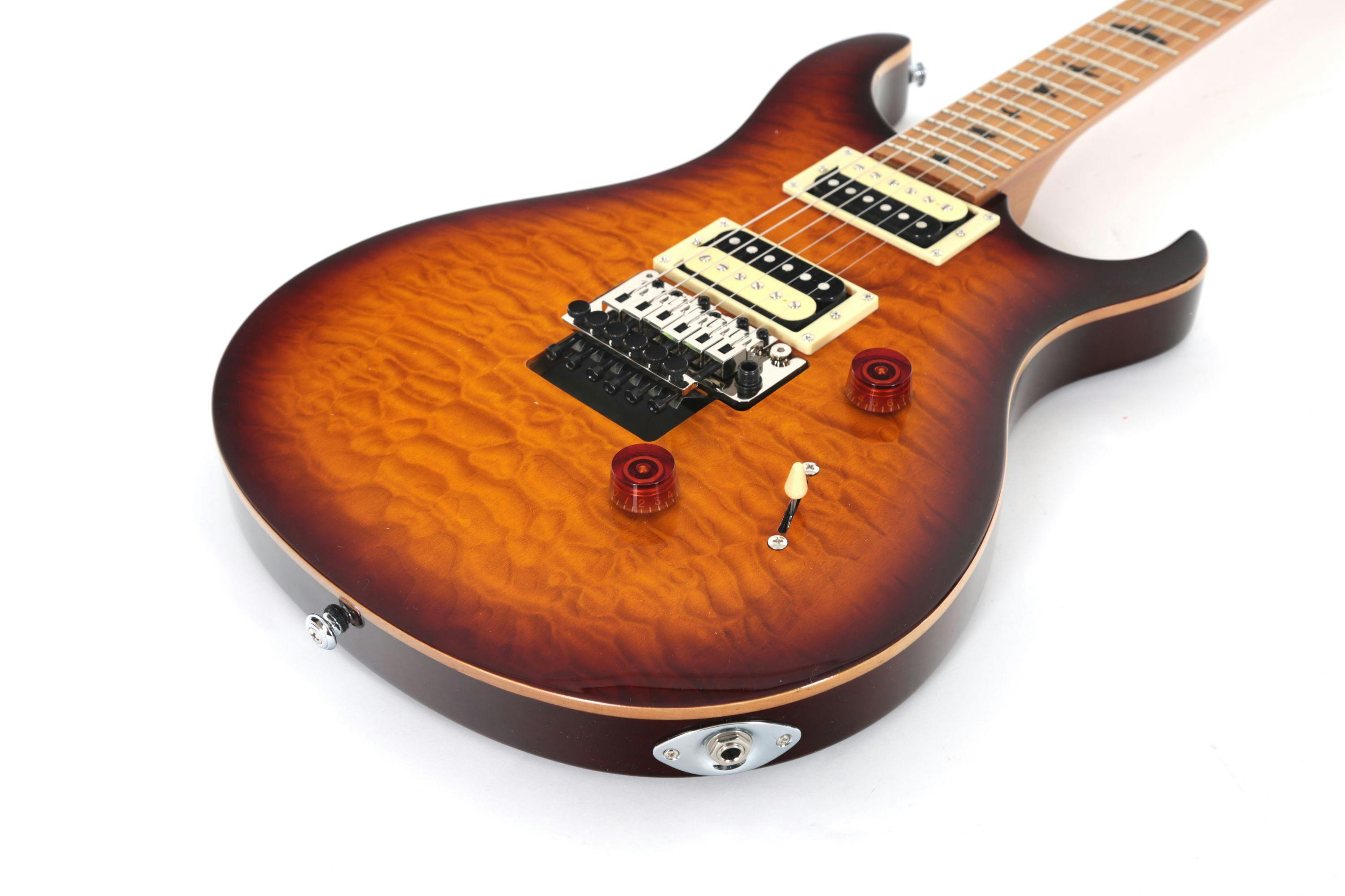 Prs Se Custom 24 Ltd Edition In Tobacco Sunburst Quilt With Roasted Maple Neck Floyd Rose Andertons Music Co