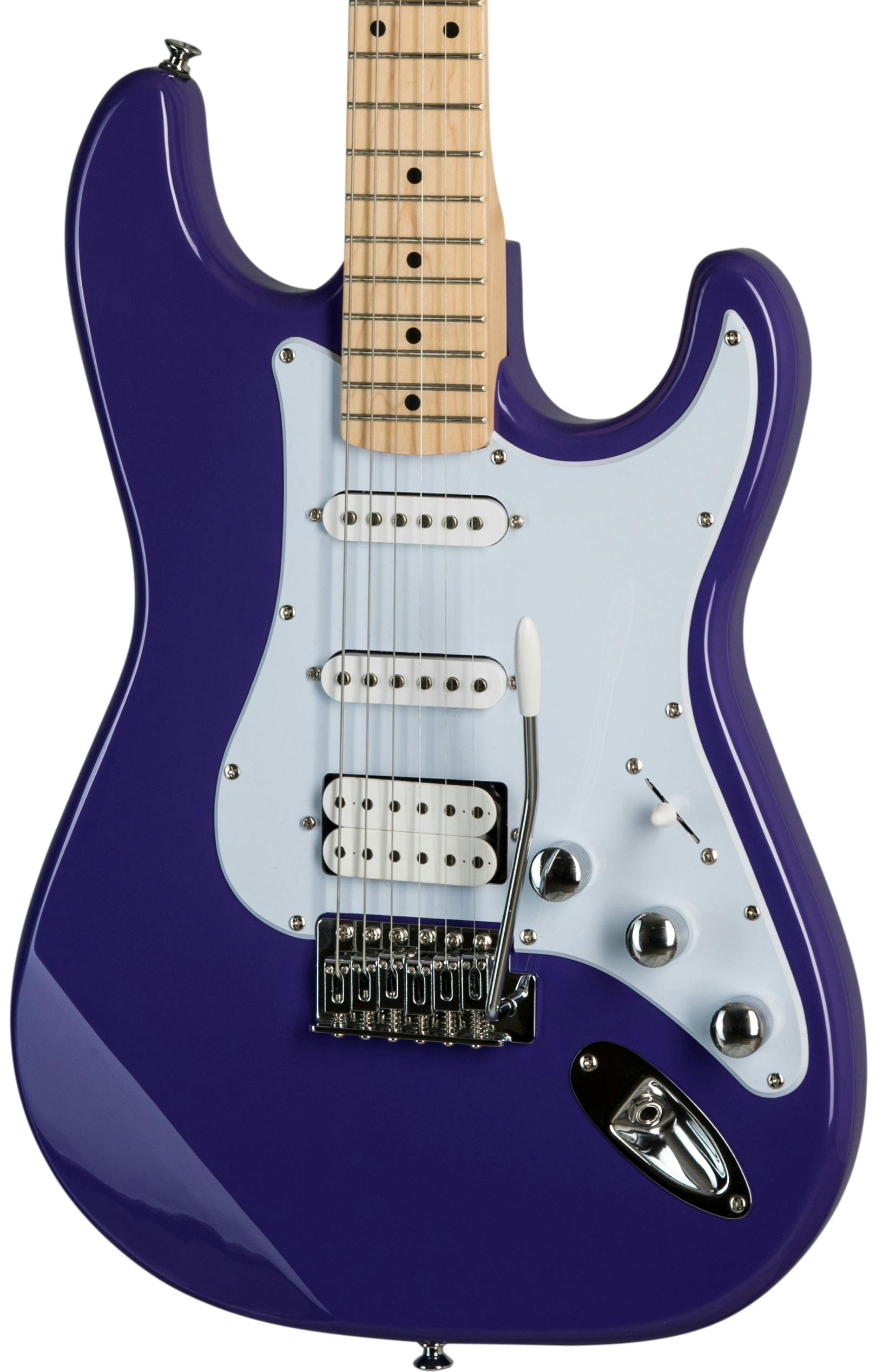 light purple electric guitar