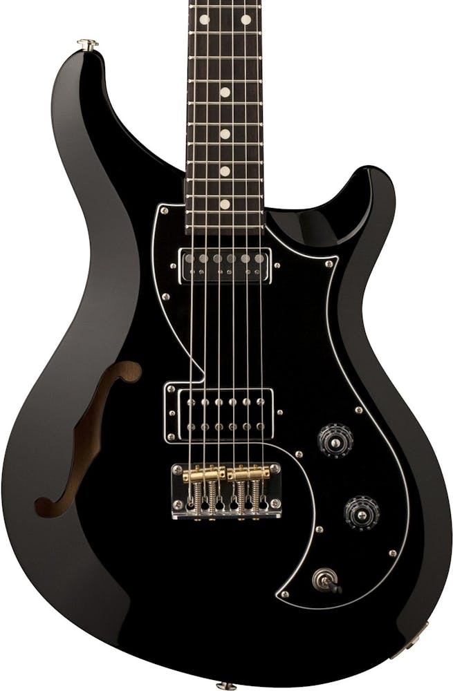 PRS S2 Vela Semi-Hollow in Black with Dot Inlays
