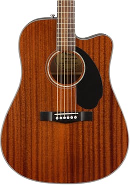 Fender CD-60SCE All-Mahogany Dreadnought Electro Acoustic Guitar in Natural
