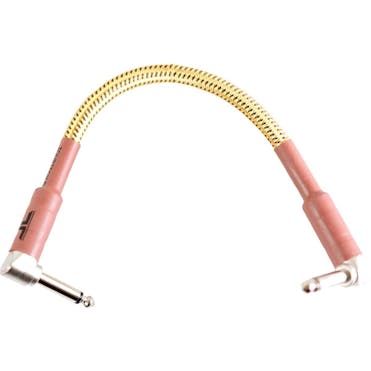 Tourtech 15cm Braided Tweed Guitar Angled Patch Cable