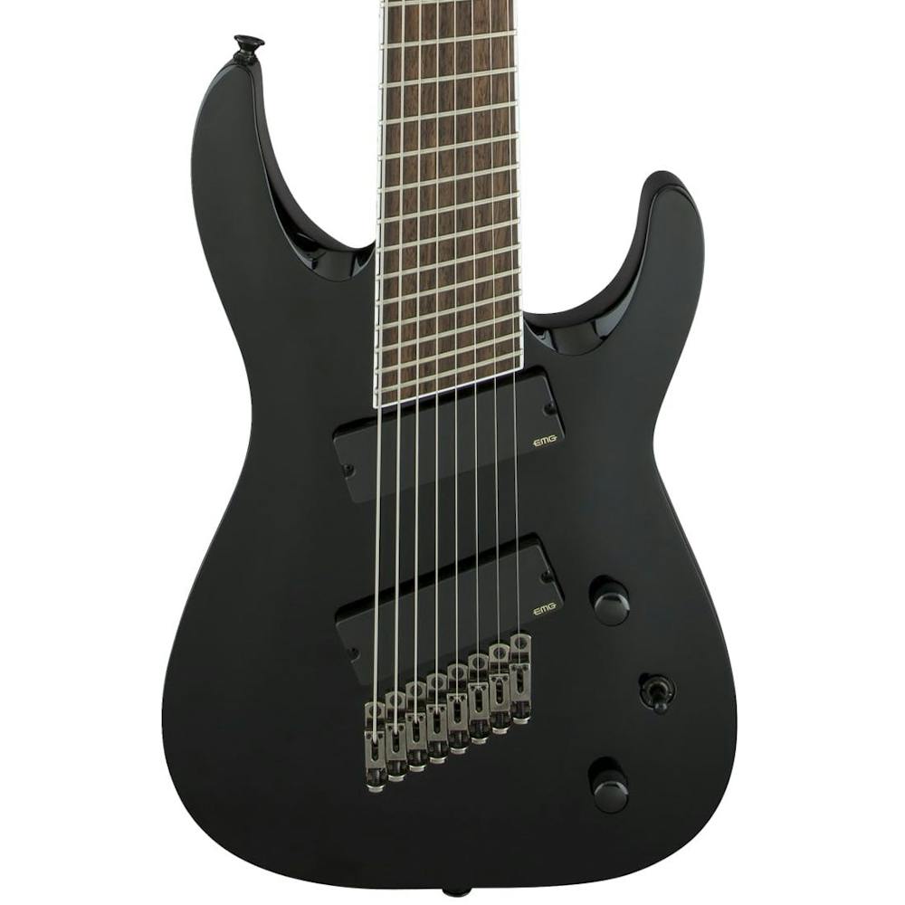 Jackson X Series Soloist Archtop SLAT8 FF 8 String Gloss Black with Indian Laurel Fingerboard