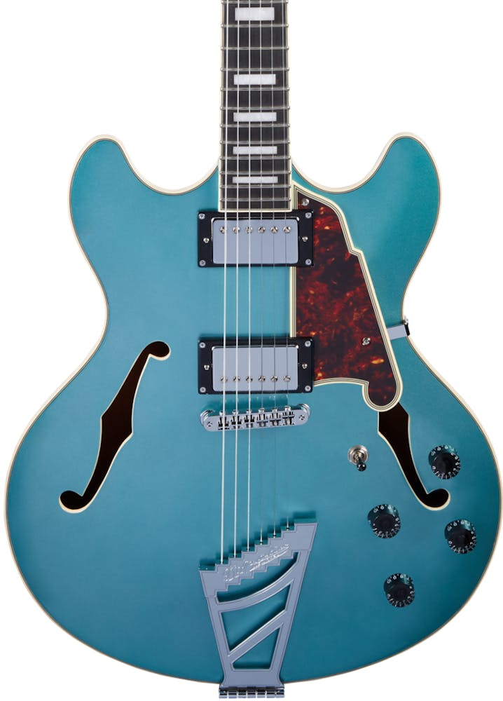 D'Angelico Premier DC Doublecut Semi Hollow Electric Guitar in Ocean Turquoise