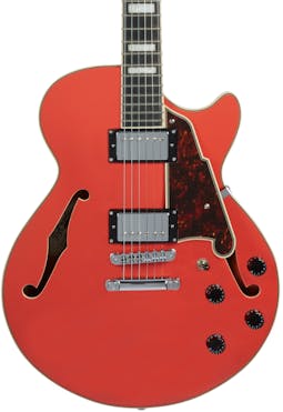 D'Angelico Premier SS Semi-Hollow Electric Guitar in Fiesta Red
