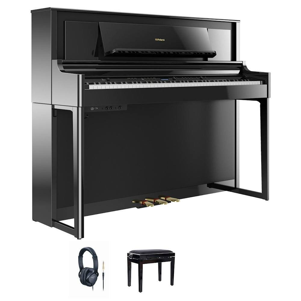 Roland LX706PE piano, headphones and bench Bundle