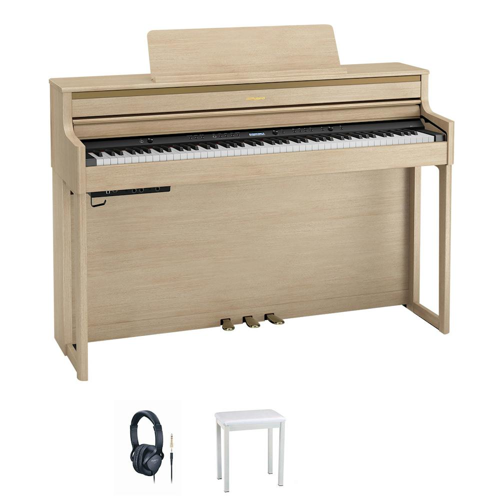 Roland HP704-LA Home Piano Bundle in Light Ash