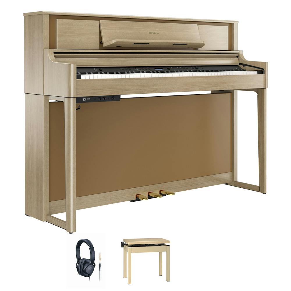 Roland LX705-LA piano, headphones and bench Bundle